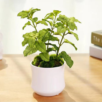 Artificial Mint Potted Plant
