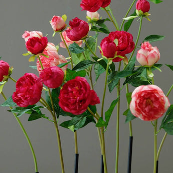 24" Real Touch Peony Set of 3
