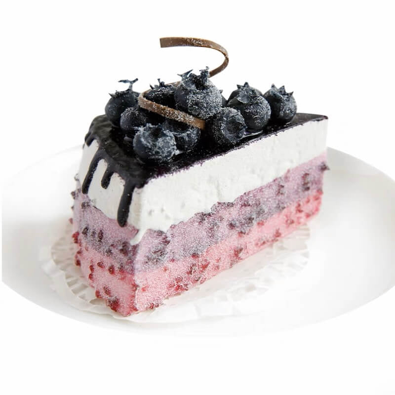 Blueberry Ice Cream Cake Slices