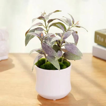 Faux Sage Plant in Ceramic Pot
