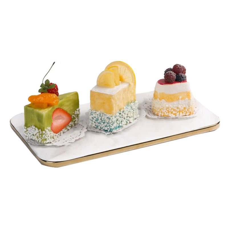 Fake Assorted Cream Cakes Set
