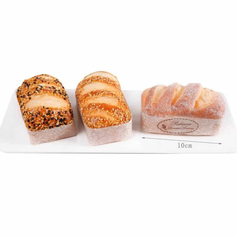 Faux Sesame Loaf Bread Set of 3