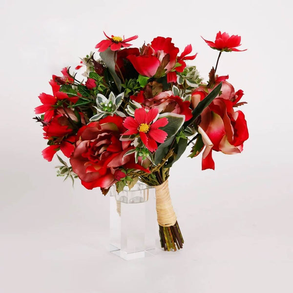 Romantic Red Fake Bouquet