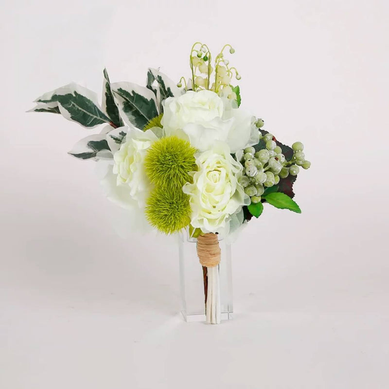 White Green Fake Bouquet