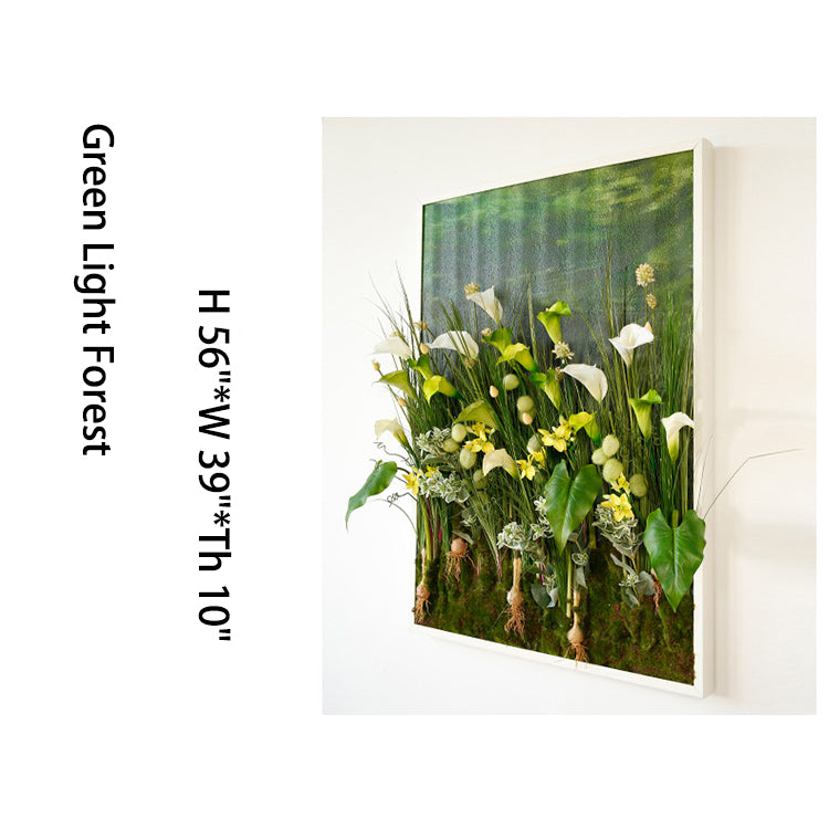 Hand Painted Art - Green Light Forest
