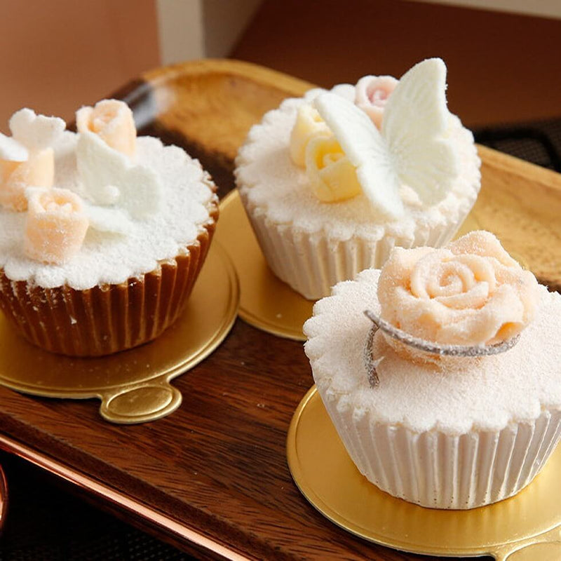 2.5" Romantic Flower Cupcake Set