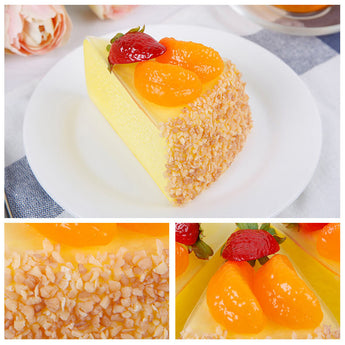 Tangerine Mousse Cake Slice