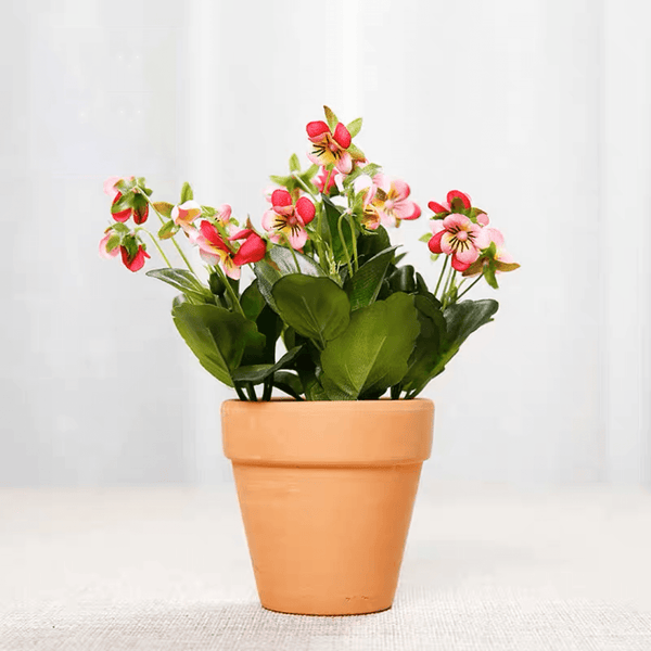 Faux Pansy Potted