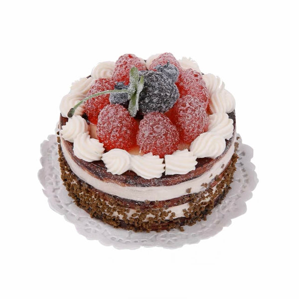 4" Artificial Wild Berry Cake