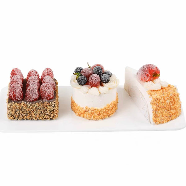 Faux Berry Cheese Cake Set of 3