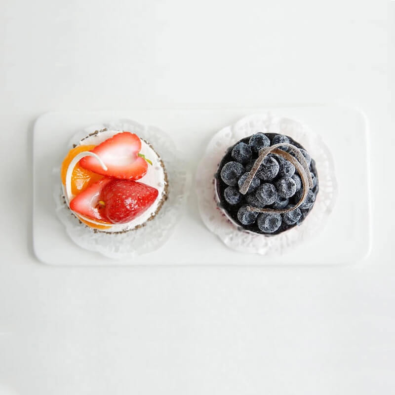 3" Blueberry Strawberry Cake Set