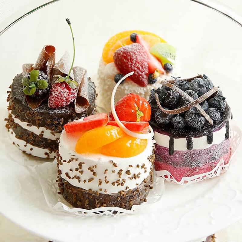 3" Blueberry Strawberry Cake Set