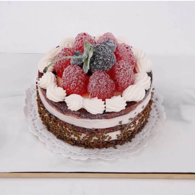 4" Artificial Wild Berry Cake