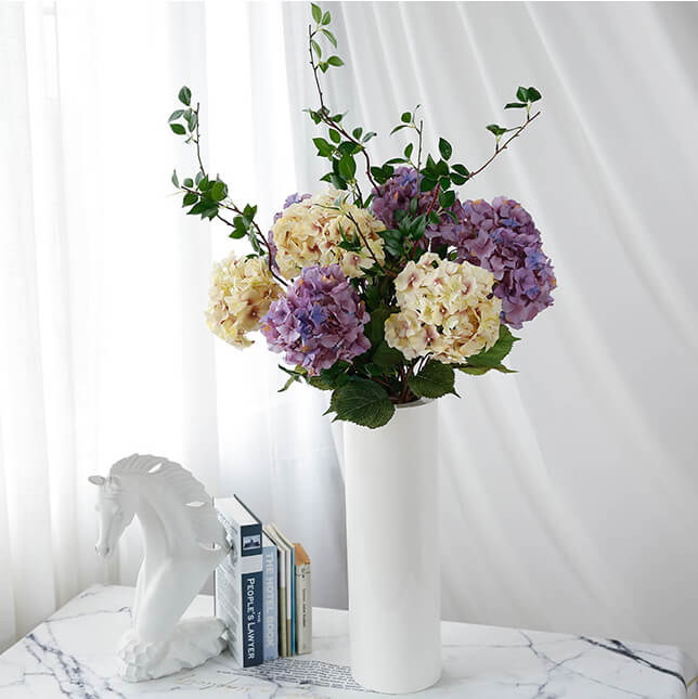 Fake Autumn Hydrangea Stem