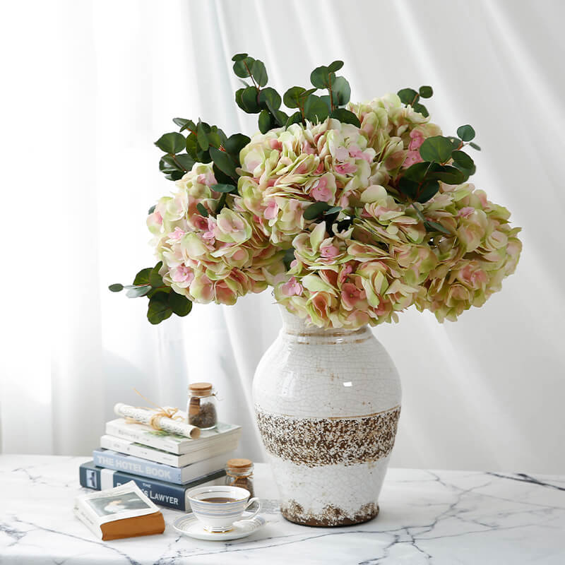 25" Faux Hydrangea Silk Flower