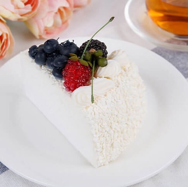 Berry Cream Cake Slice