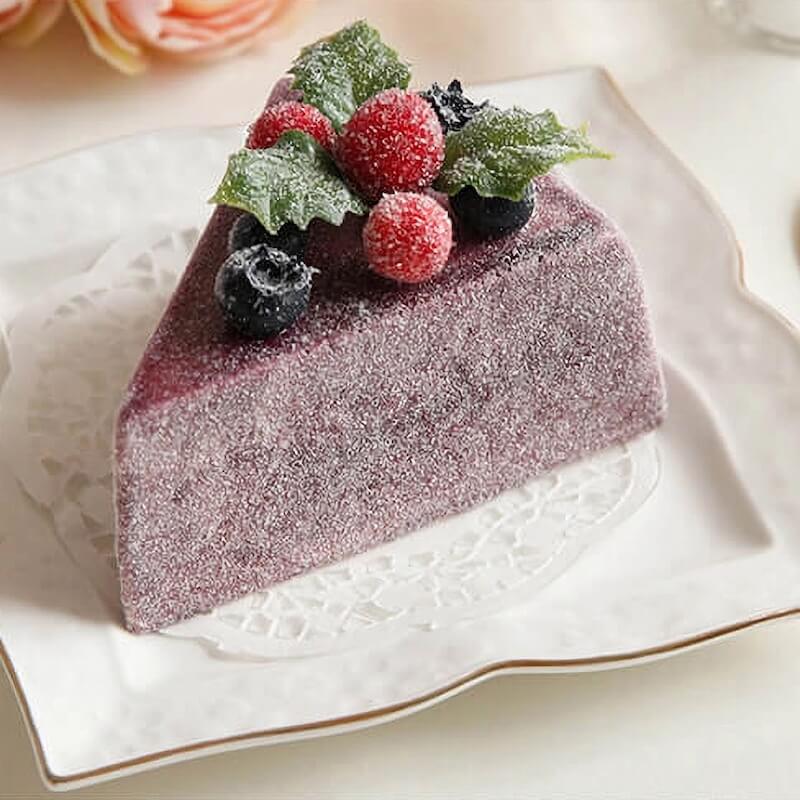 Purple Holiday Cake Slice