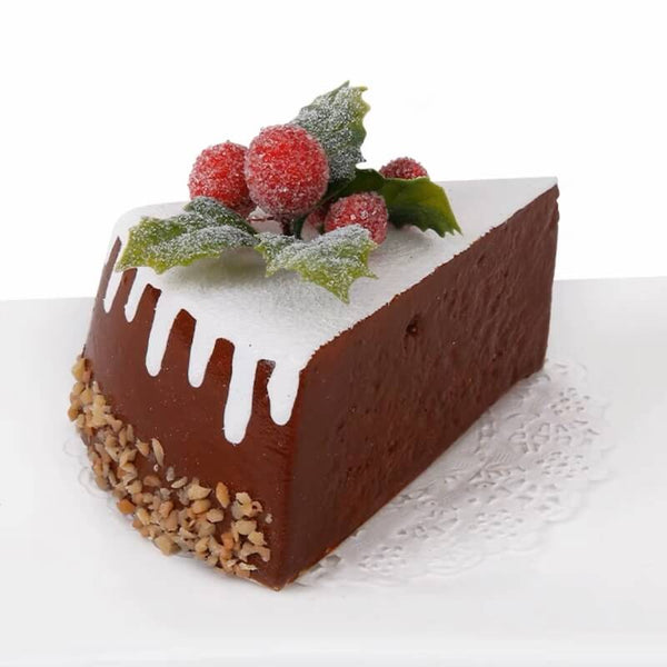 Chocolate Holiday Cake Slice