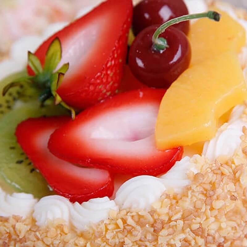6" Fake Fruit Cheese Cake