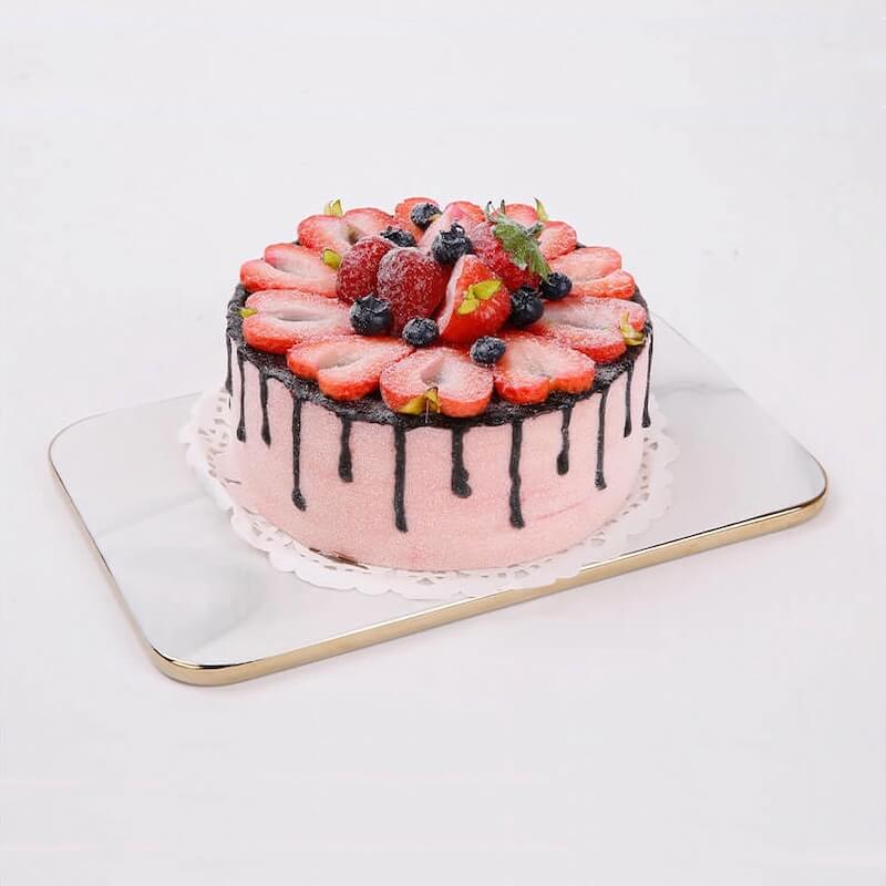 6" Pink Strawberry Cake