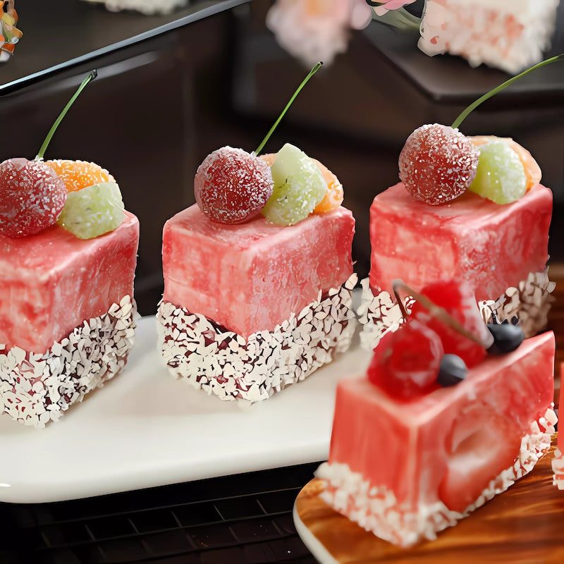 Faux Berry Ice Cream Cakes Set