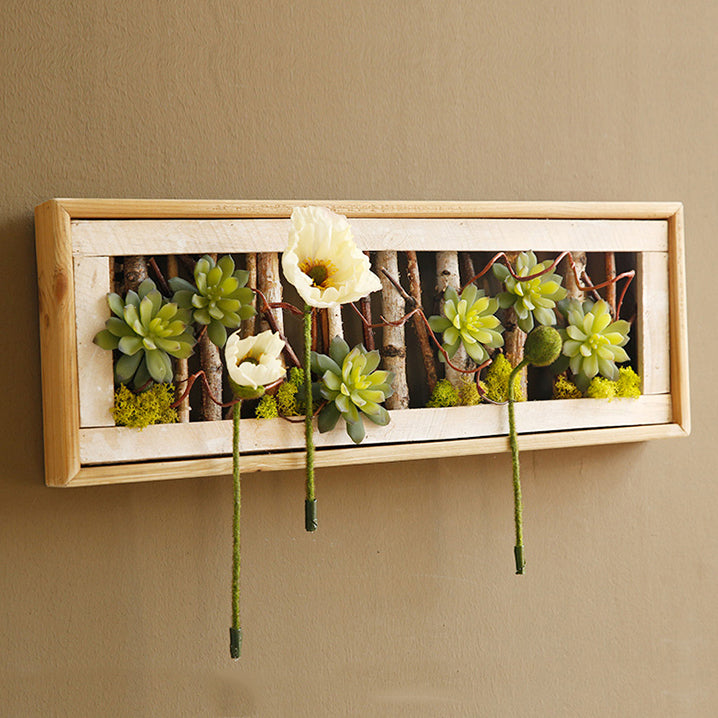 Succulent in Wood Frame