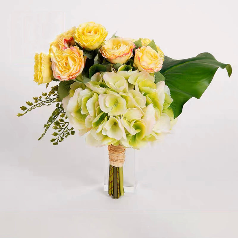 Faux Hydrangea Peony Silk Bouquet