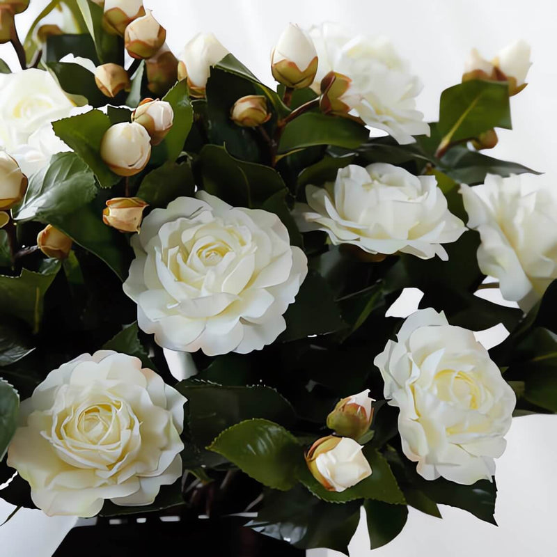 Bundle of 6 Fake Camellia Flowers-21"