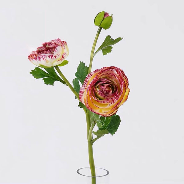 20" Faux Ranunculus Stem (Set of 3)