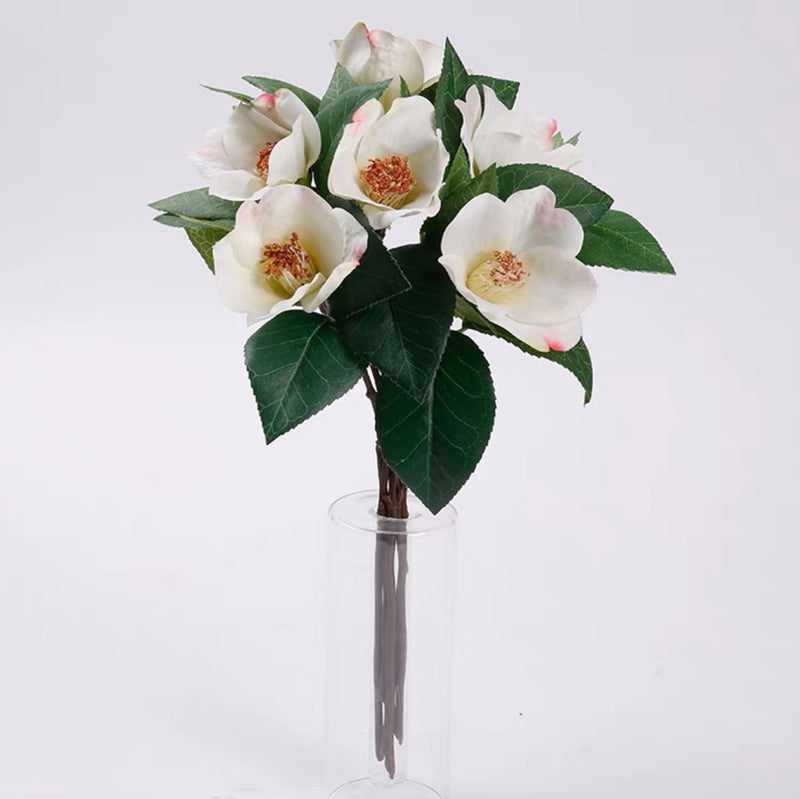 Faux Wild Camellia Stem (Set of 6)