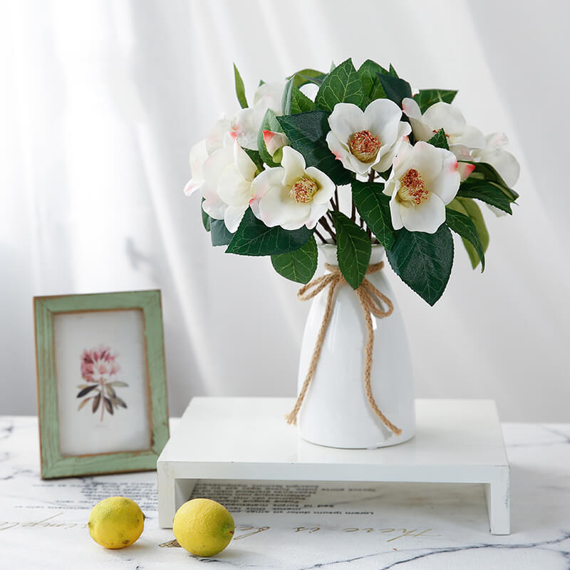 Faux Wild Camellia Stem (Set of 6)