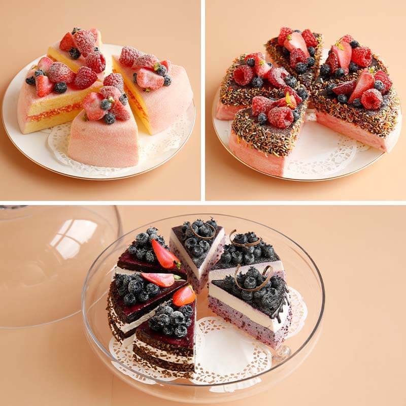 Blueberry Chocolate Cake Slices