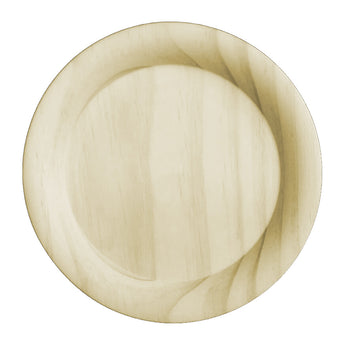 6" Round Pine Wood Plate