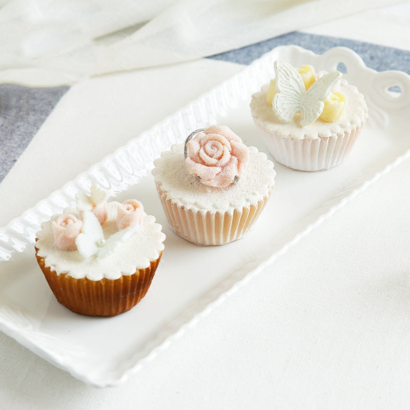 2.5" Romantic Flower Cupcake Set