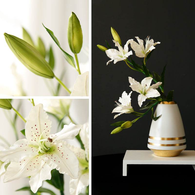 30" Faux Lilies Stem (Set of 6)